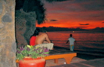 sunset from restaurant